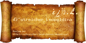 Östreicher Leopoldina névjegykártya